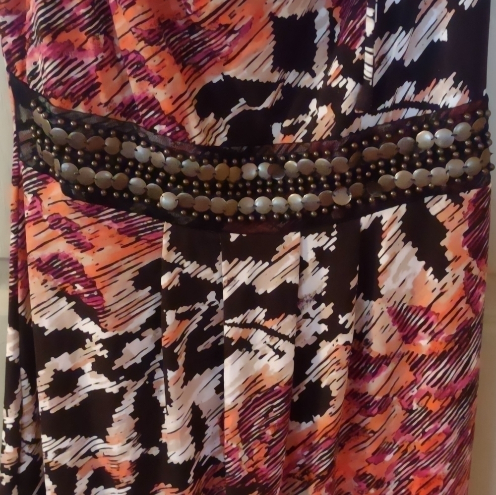 Cato Size Small Dress Beaded Belt Sleeveless summer - Picture 2 of 5
